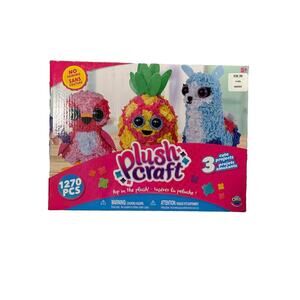 RARE ORB Plush Craft 3 Cute Projects 1270 Piece New Sealed Plush Craft Flamingo